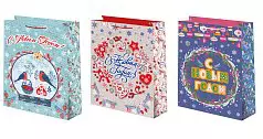 Воздушный м пакет подарочный новогодний, (в ассортименте), 14*20*8 см, 1 шт