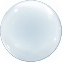 Воздушный шар (24/60 см) сфера bubble deco, прозрачный, в упак, 1 шт