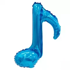 Воздушный шар (14/36 см) мини фигура, нота голубая, 1 шт
