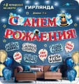 Воздушный гирлянда с днем рождения! (пожелания) 200 см, 1 шт