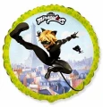 Воздушный фольгированный шар круг супер-кот