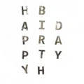 Воздушный гирлянда-подвеска happy birthday, серебро, металлик, 150 см, 1 шт