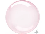 Воздушный шар (18/46 см) bubble, б/рис, кристалл dark pink, 1 шт