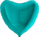 Воздушный шар (36/91 см) сердце, тиффани, 1 шт