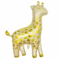 Воздушный шар (15/38 см) мини фигура, жираф, белое золото, 1 шт