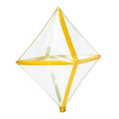 Воздушный шар (22/55 см) 4d, ромб, прозрачный, в упак, 1 шт