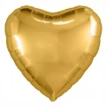 Воздушный фольгированный шар сердце, цвет золото