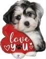 Воздушный г шар (24/61 см) фигура, щенок с сердцем, 1 шт
