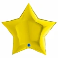 Воздушный фольгированный шар звезда, металлик, цвет yellow