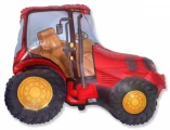 Воздушный шар (12/30 см) мини фигура, трактор (красный), 1 шт