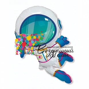 Воздушный шар (14/36 см) мини фигура, астронавт, 1 шт