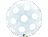 Воздушный шар (20/50 см) bubble deco, горошек крупный, 1 шт