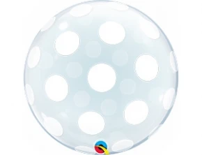 Воздушный шар (20/50 см) bubble deco, горошек крупный, 1 шт