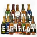 Воздушный гирлянда happy birthday, напитки, 250 см