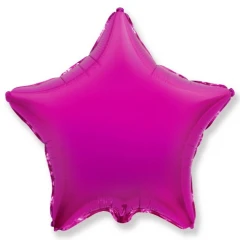 Воздушный фольгированный шар звезда, цвет лиловый