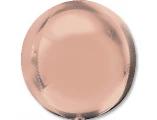 Воздушный шар (16/41 см) 3d сфера rose gold, 1 шт