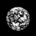 Воздушный шар (18/46 см) сфера 3d, deco bubble, белые бабочки, прозрачный, кристалл, в упак, 1 шт