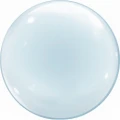 Воздушный шар (24/ 60 см) сфера 3d прозрачный (bobo - раздутый), 1 шт