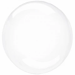 Воздушный шар (18/46 см) bubble, кристалл clear, в упак, 1 шт
