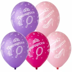 Воздушный з шар (14/36 см) принцесса, 5 шт