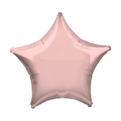 Воздушный фольгированный шар звезда, цвет  пастель pink