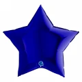 Воздушный фольгированный шар звезда mеталли, цвет  blue capri (фиолетовый)