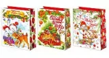 Воздушный м пакет подарочный новогодний, (в ассортименте), 26*32*14 см, 1 шт