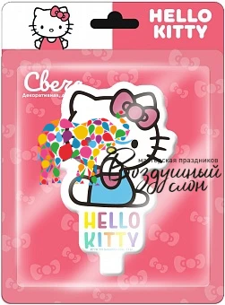 Воздушный свеча фигура, hello kitty, 7 см, 1 шт