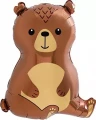Воздушный к шар (26/66 см) фигура, лесной медведь, 1 шт