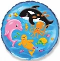 Воздушный 18 круг подводный мир / sea world / 1 шт /